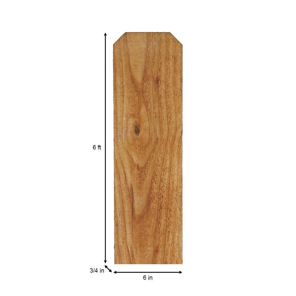 Alta Forest Products 34 in. x 6 in. x 6 ft. Alta Premium Treated Dog-Ear Fence Picket 63099