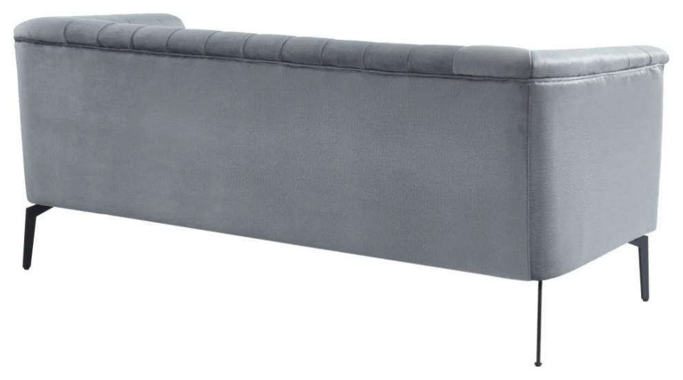 Vanna Modern Gray Fabric Sofa   Modern   Sofas   by Virgil Stanis Design  Houzz