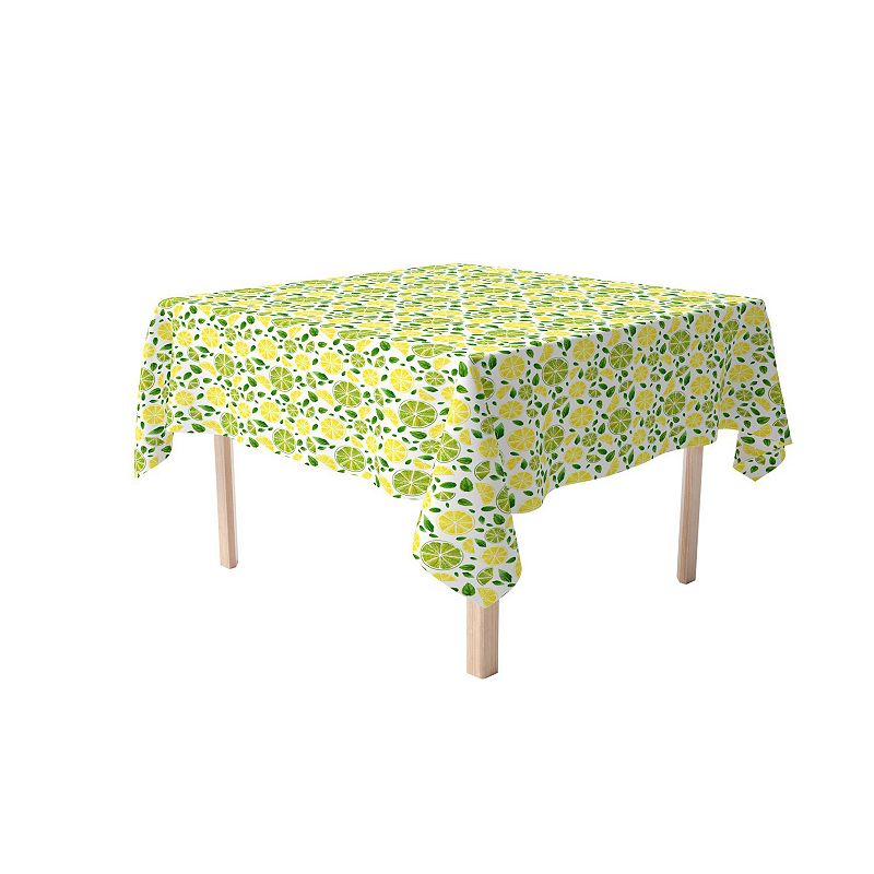 Square Tablecloth， 100% Cotton， 60x60， Citrus Summer