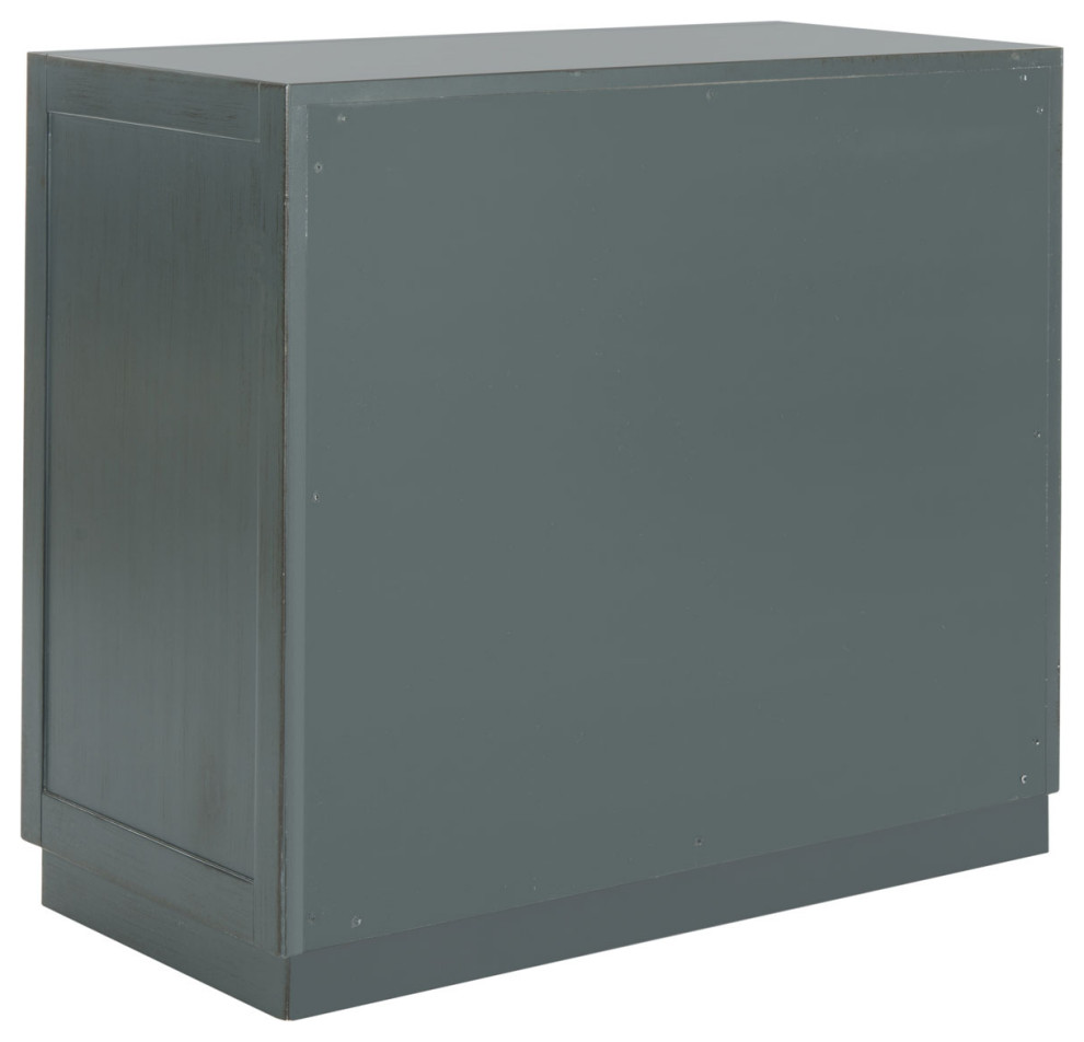 Rolanda 3 Drawer Chest Steel Teal   Transitional   Accent Chests And Cabinets   by Peachtree Fine Furniture  Houzz