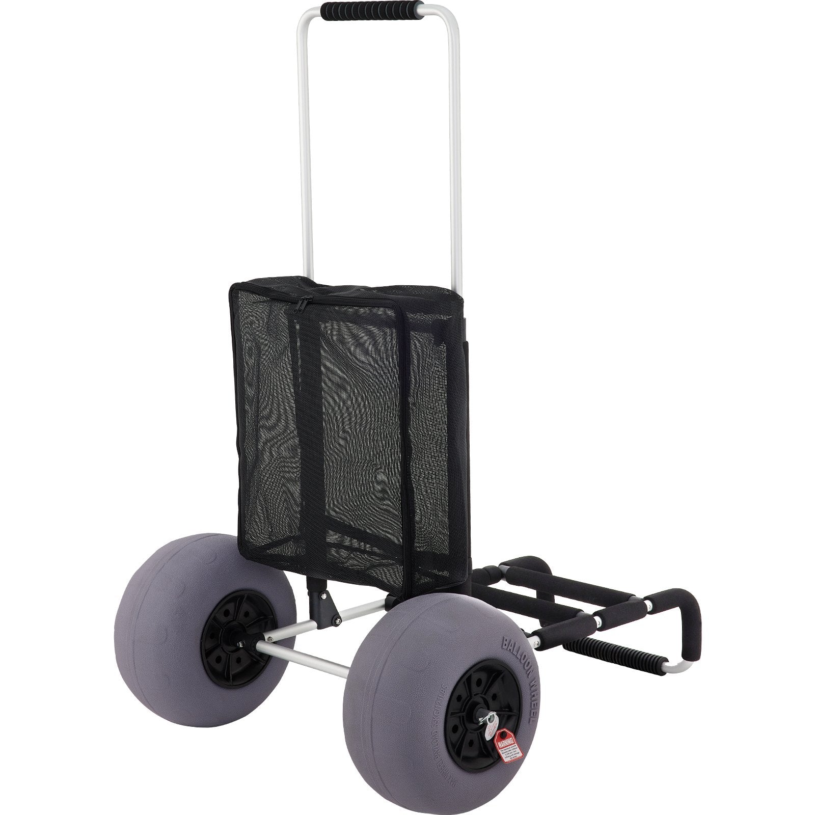 Best 165LBS Folding Beach Cargo Deck Cart W/ All-Terrain Balloon Tires