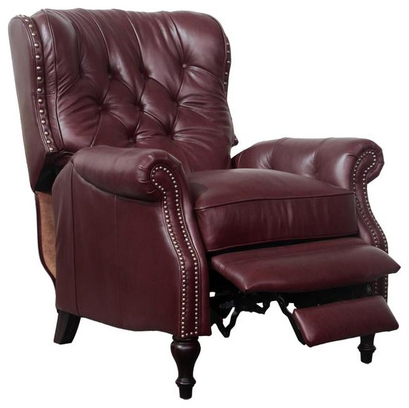 7 4733 Kendall Recliner  Wine   Traditional   Recliner Chairs   by Kolibri Decor  Houzz