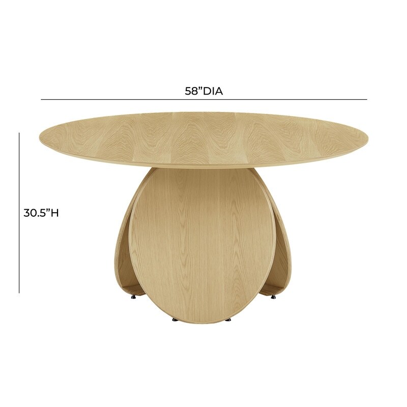 Emil Oak Round Dining Table   N/A