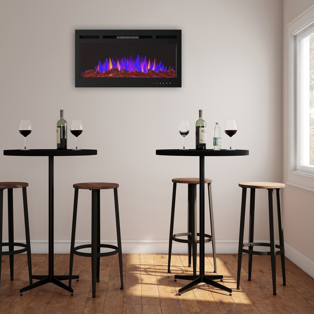 Hastings Home 36 Inch Electric Fireplace Wall Mount   36\