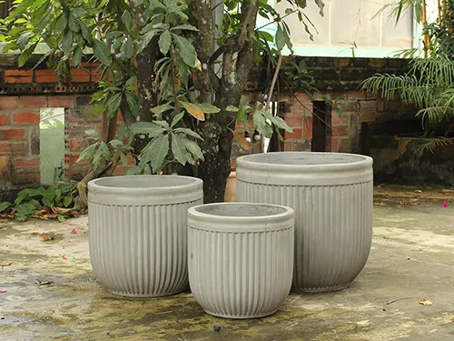 Wholesale New Flower Pot Ceramic Pottery Green Plant Potted Concrete Flower Pot  Indoor Decorative Garden Succulent Planter