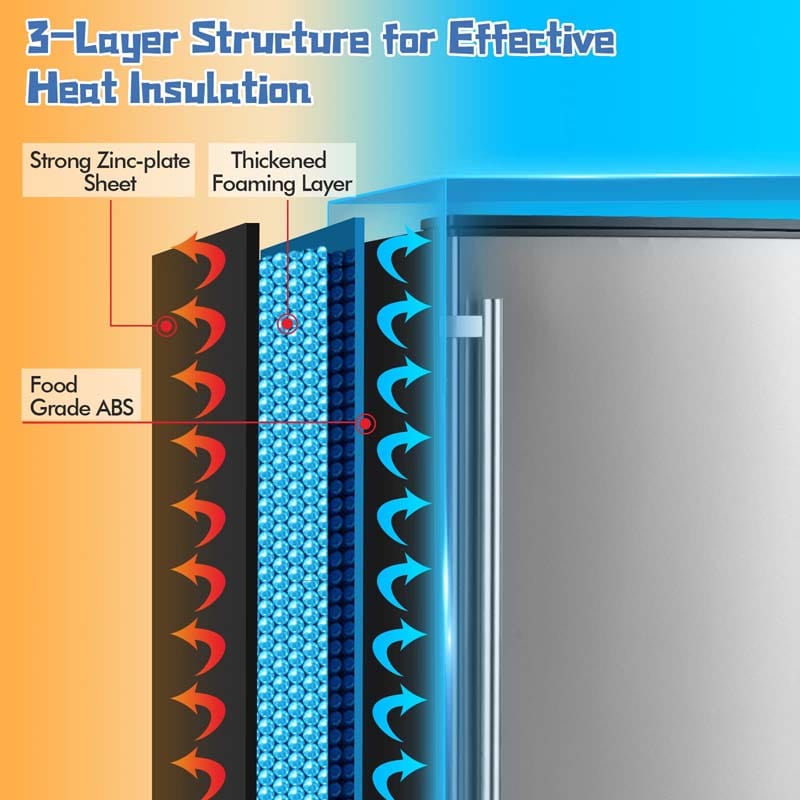 80LBS/24H Commercial Ice Machine Freestanding & Under Counter Ice Cube Maker with Drain Pump & 25lbs Ice Bin