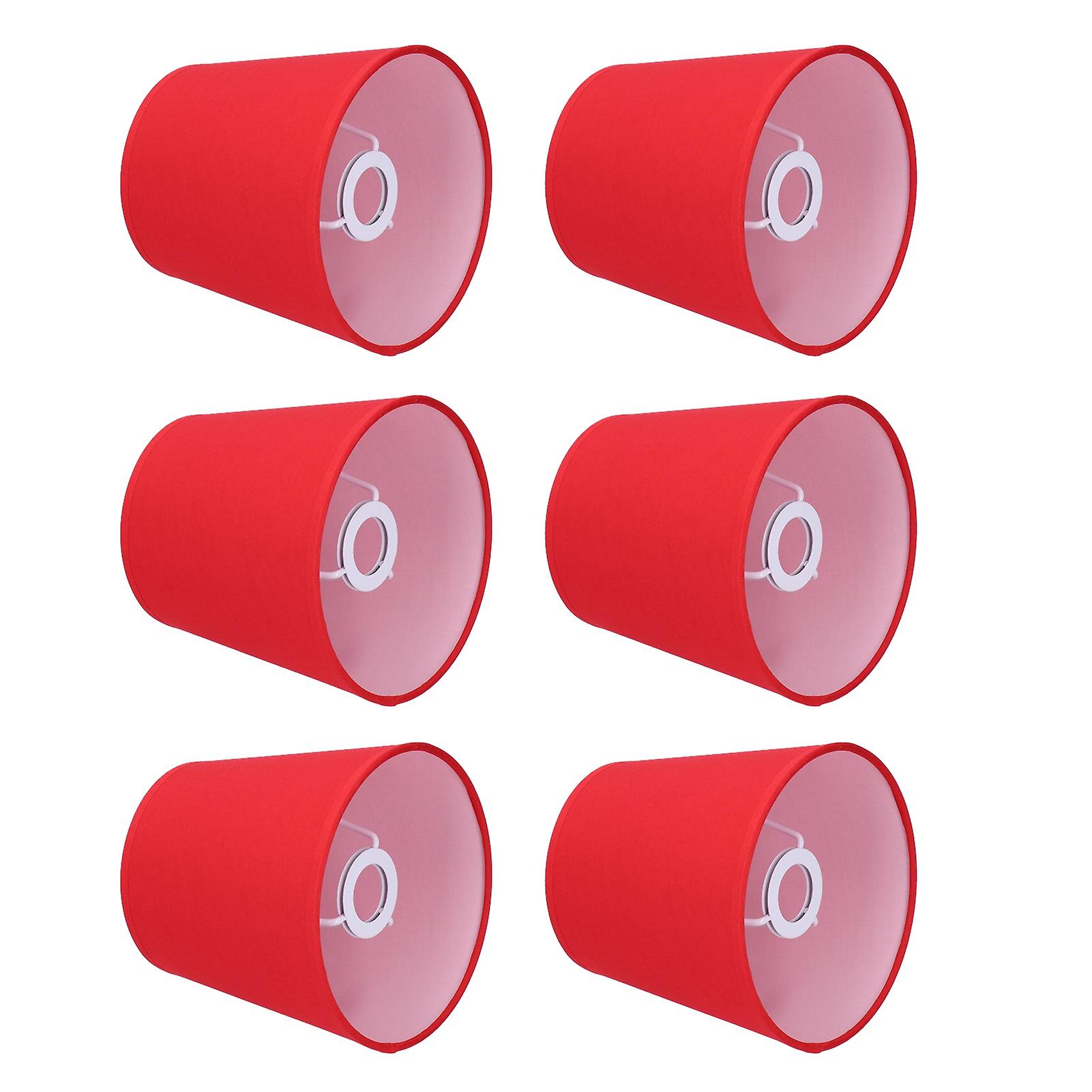 6pcs Lampshade Modern Simple Cloth Art Inner Film Pendant Wall Light Shade Cover For Lamps E14