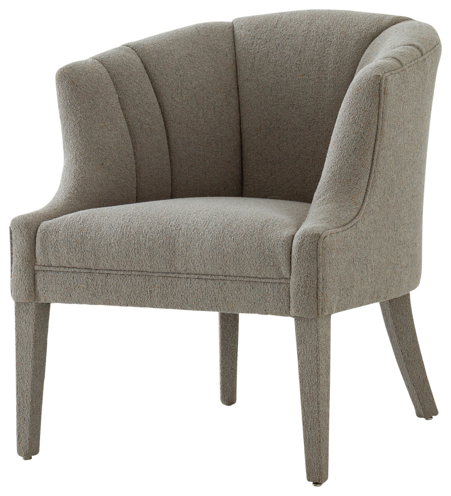 Modrest Ladera Glam Grey Fabric Accent Chair   Transitional   Armchairs And Accent Chairs   by Vig Furniture Inc.  Houzz