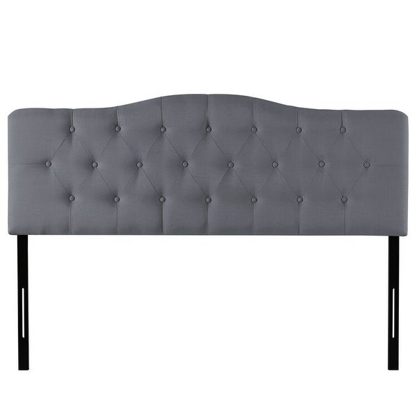 Cassandra Button Tufted Upholstered Headboard， Height Adjustable Headboards，Bed Backboard Premium Padded Fabric Headboard - - 36193653