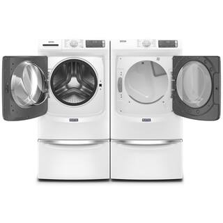 Maytag 7.3 cu. ft. 240-Volt White Stackable Electric Vented Dryer with Steam ENERGY STAR MED6630HW