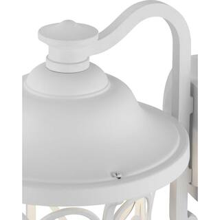 Progress Lighting Leawood LED Collection 1-Light White Transitional Outdoor Small Wall Lantern Light P560104-030-30