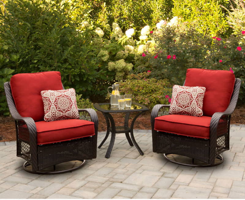 Hanover Orleans 3-Piece Outdoor Seating Patio Set In Autumn Berry