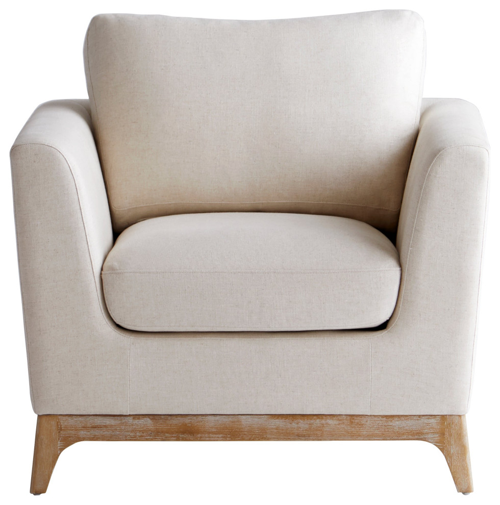 Chicory Chair  White Cream   Farmhouse   Armchairs And Accent Chairs   by Hudson Home Decor  Houzz