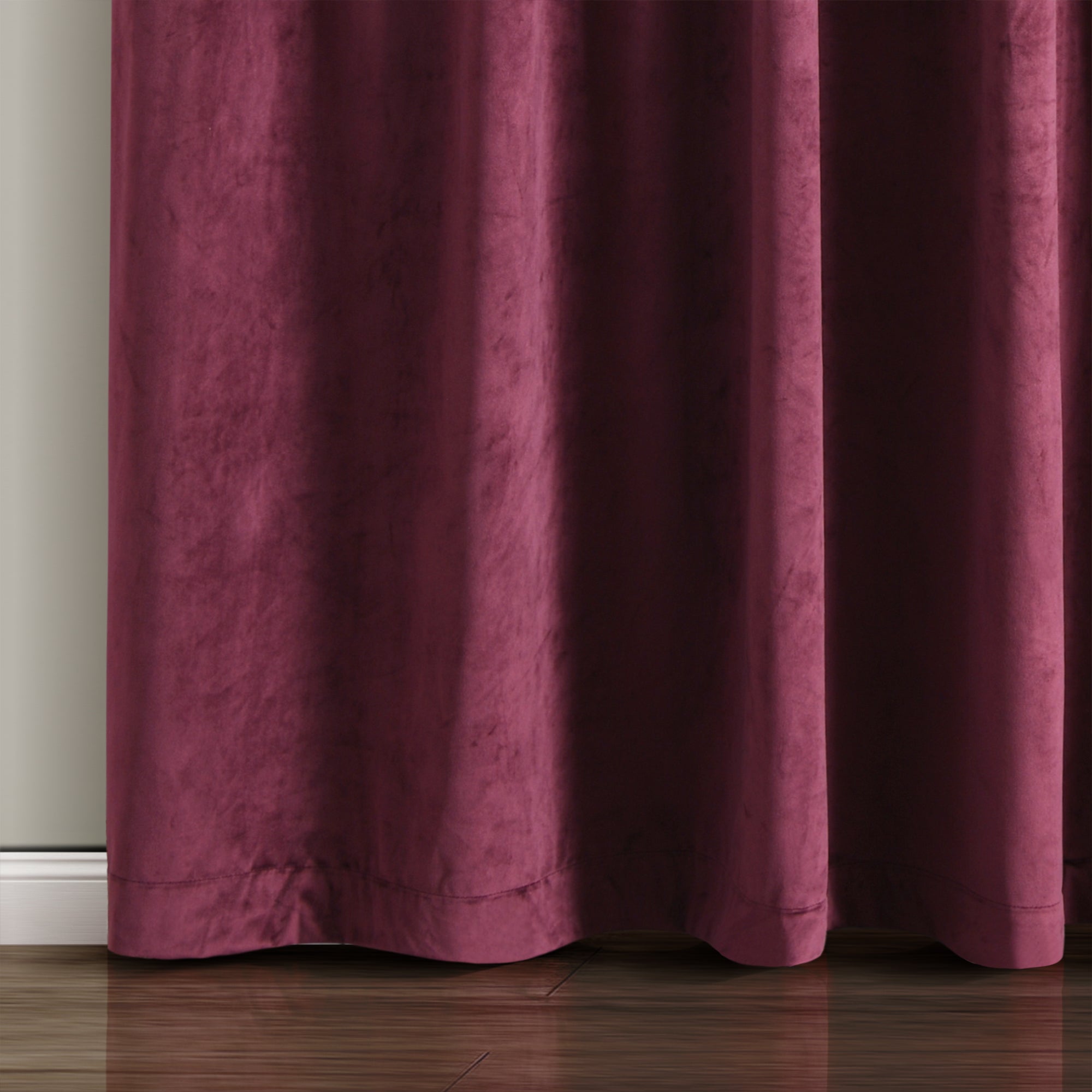 Prima Velvet Solid Ultra Wide Light Filtering Window Curtain Panel