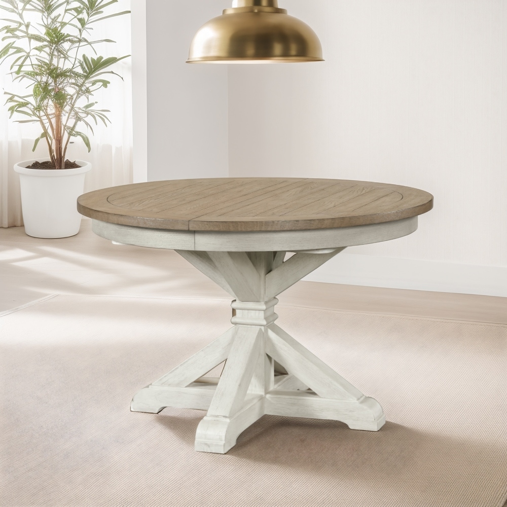 Roundhill Furniture Harola Round Pedestal Dining Table with 18\