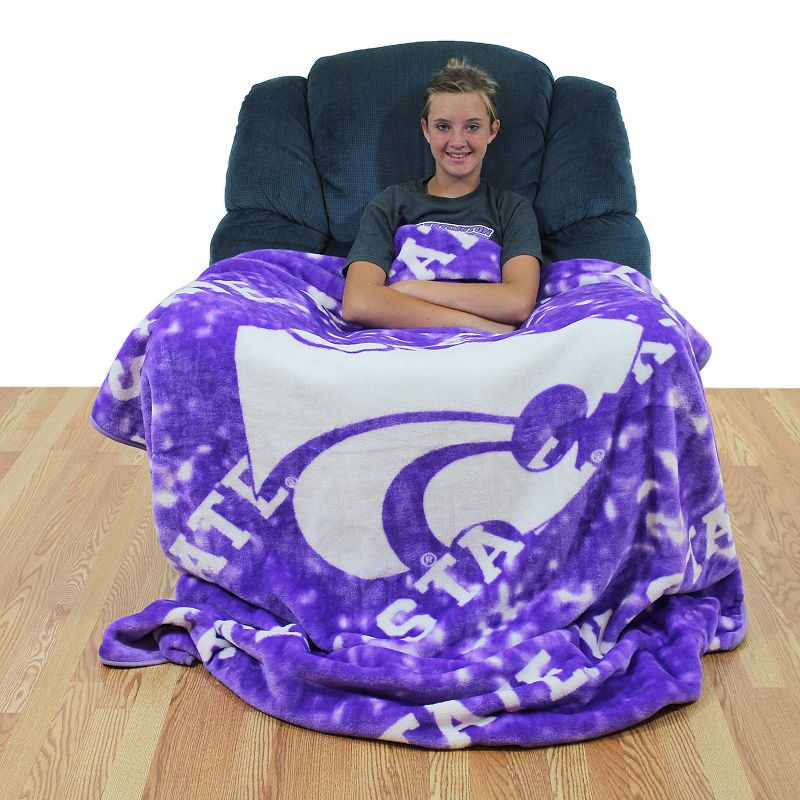 College Covers Kansas State Wildcats Raschel Throw Blanket