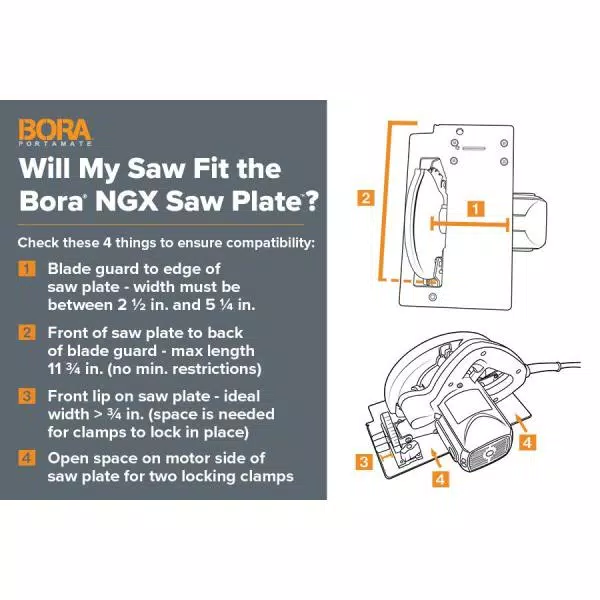 BORA NGX 50 in. Clamp Edge Premier Set (6-Piece) and#8211; XDC Depot