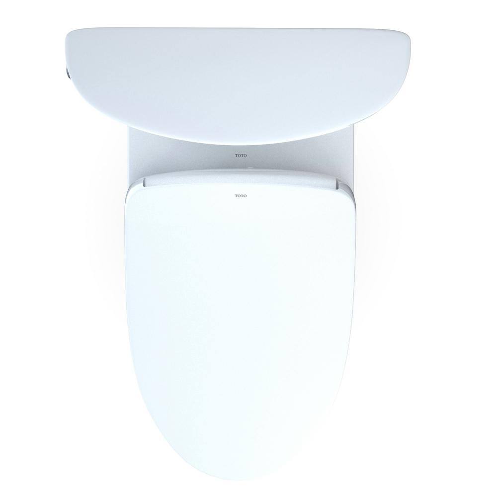 TOTO Aquia IV Arc 2-Piece 0.91.28 GPF Dual Flush Elongated Comfort Height Toilet in Cotton White S500E Washlet Seat Included MW4483046CEMFGN#01