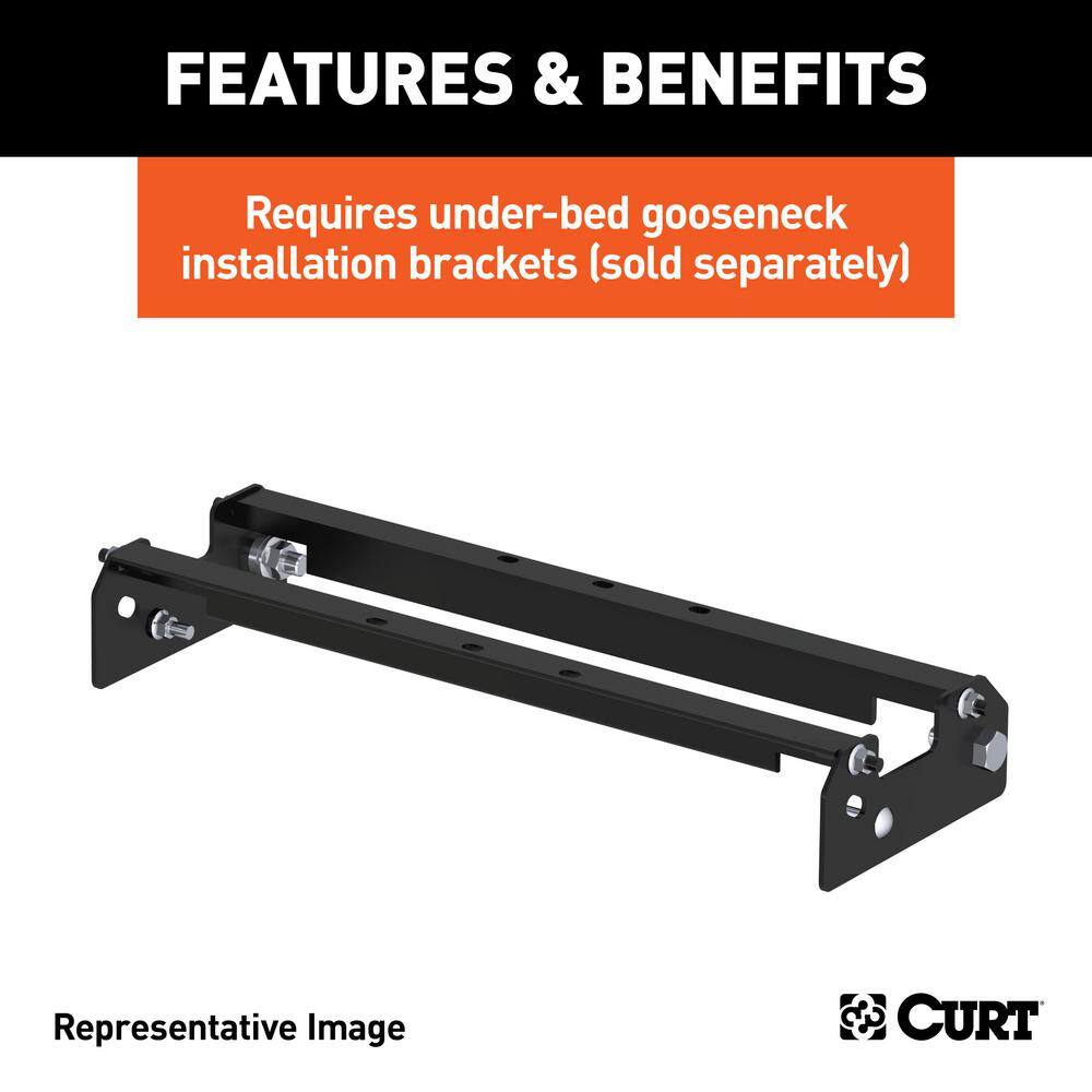 CURT Over-Bed Folding Ball Gooseneck Hitch 61052