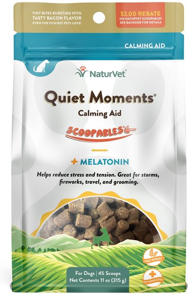 NaturVet Scoopables Quiet Moments Calming Aid Dog Supplement， 11-oz bag