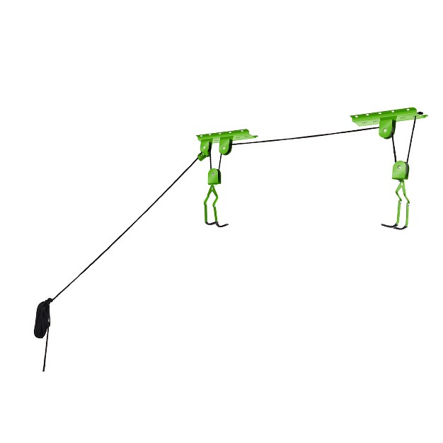 Toy Time Bike Storage Hoists Set Of 2 Green