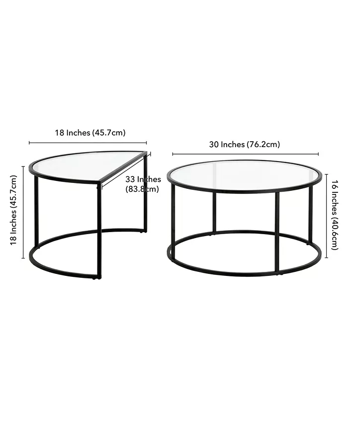 Hudson and Canal Luna Nested Coffee Table Set of 2