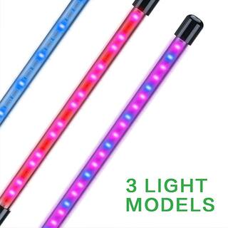 Homevenus 3-Heads Full Spectrum Clamp LED Grow Lights for Indoor Plants in Red and Blue Color Changing Light GLC03