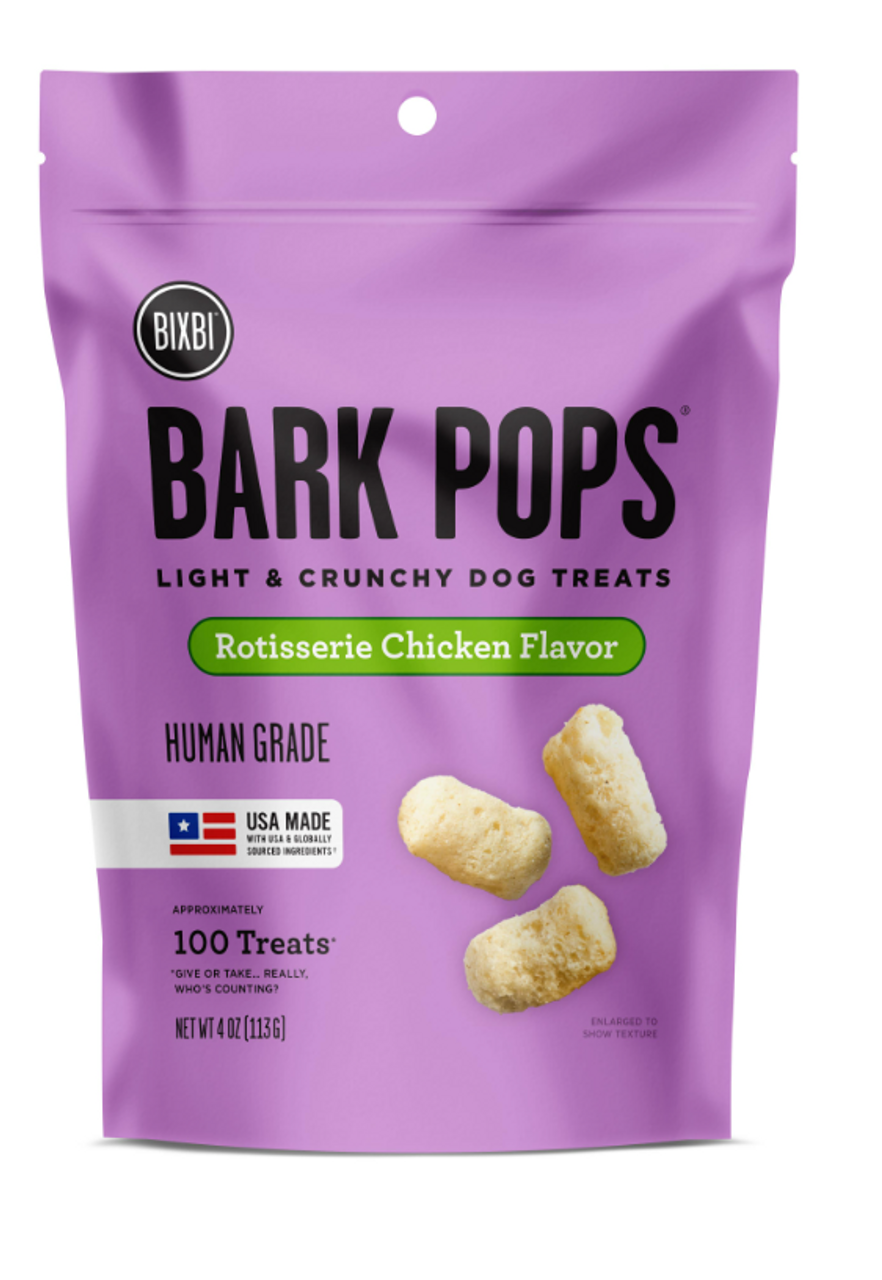 Bixbi Bark Pops Rotisserie Chicken Dog Treats， 4oz