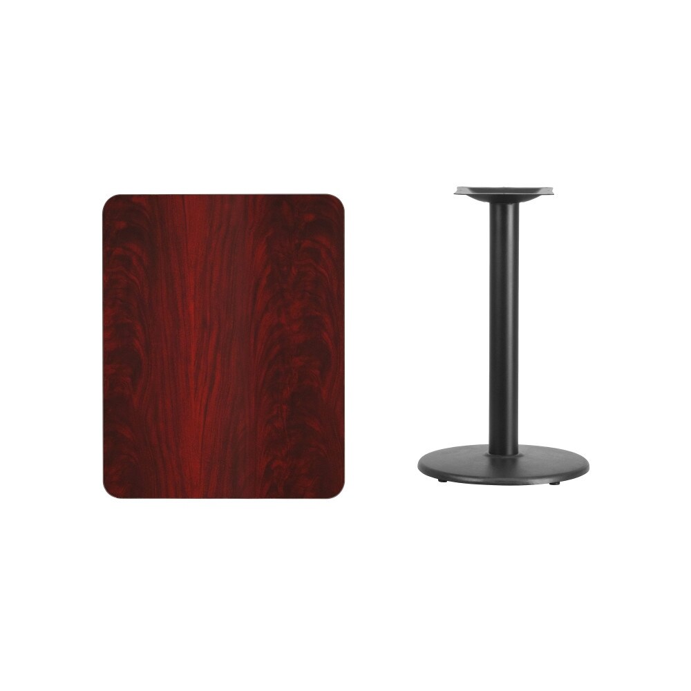 24'' x 30'' Rectangular Laminate Table Top with 18'' Round Table Height Base   24\