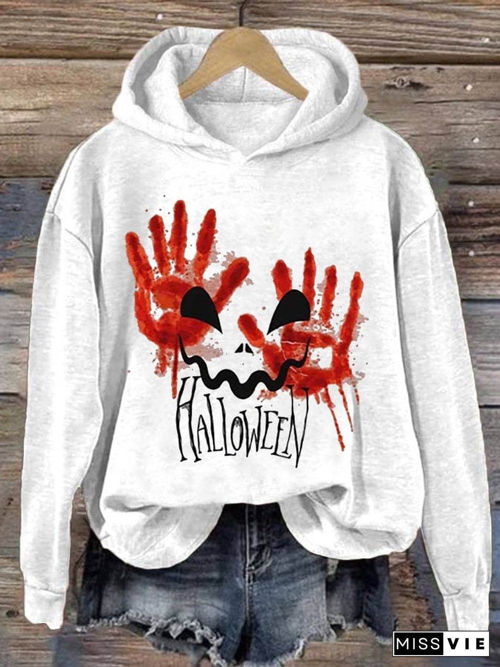 Halloween Women's Printed Long Sleeve Sweatshirt