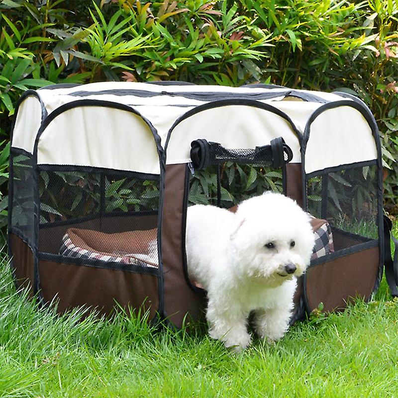 Portable Folding Pet Tent Dog House Cage Dog Cat Tent Playpen Puppy Kennel Easy Operation Octagonal Fence For Pregnant Cat Pregnant Dog