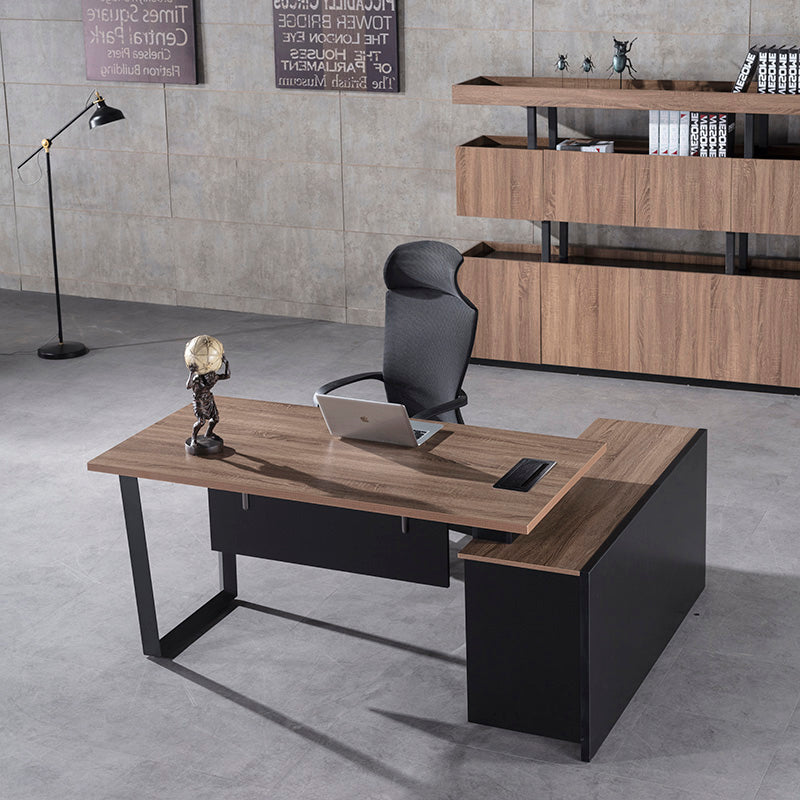 ADRIANO Executive Office Desk with Left Return 160-180cm - Light Brown