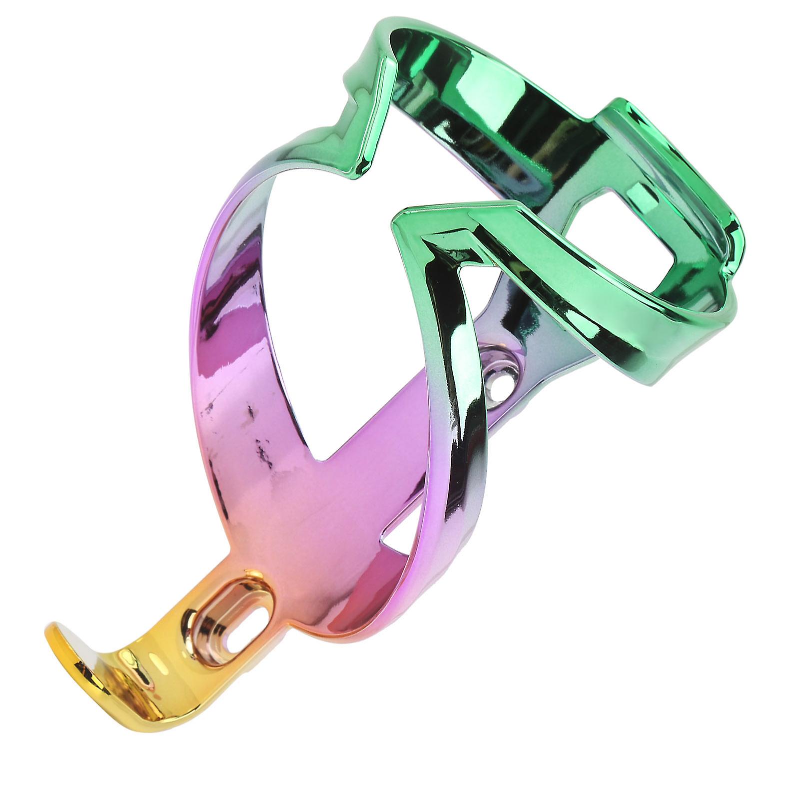 Mountain Bike Cycling Water Cup Holder Colorful Lightweight Bicycle Bottle Cage Bracketgreen+purple+golden