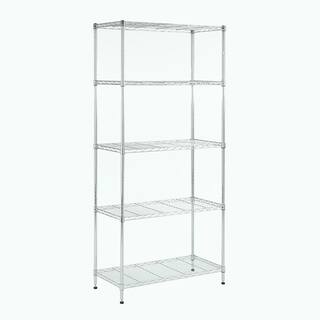 MZG Chrome 5-Tier Steel Shelving (15.7 in. x 33.5 in. x 71.4 in.) 4085181OFH501SG