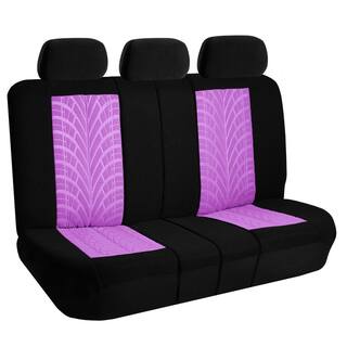 FH Group Polyester 47 in. x 23 in. x 1 in. Travel Master Full Set Car Seat Covers DMFB071115PURPLE