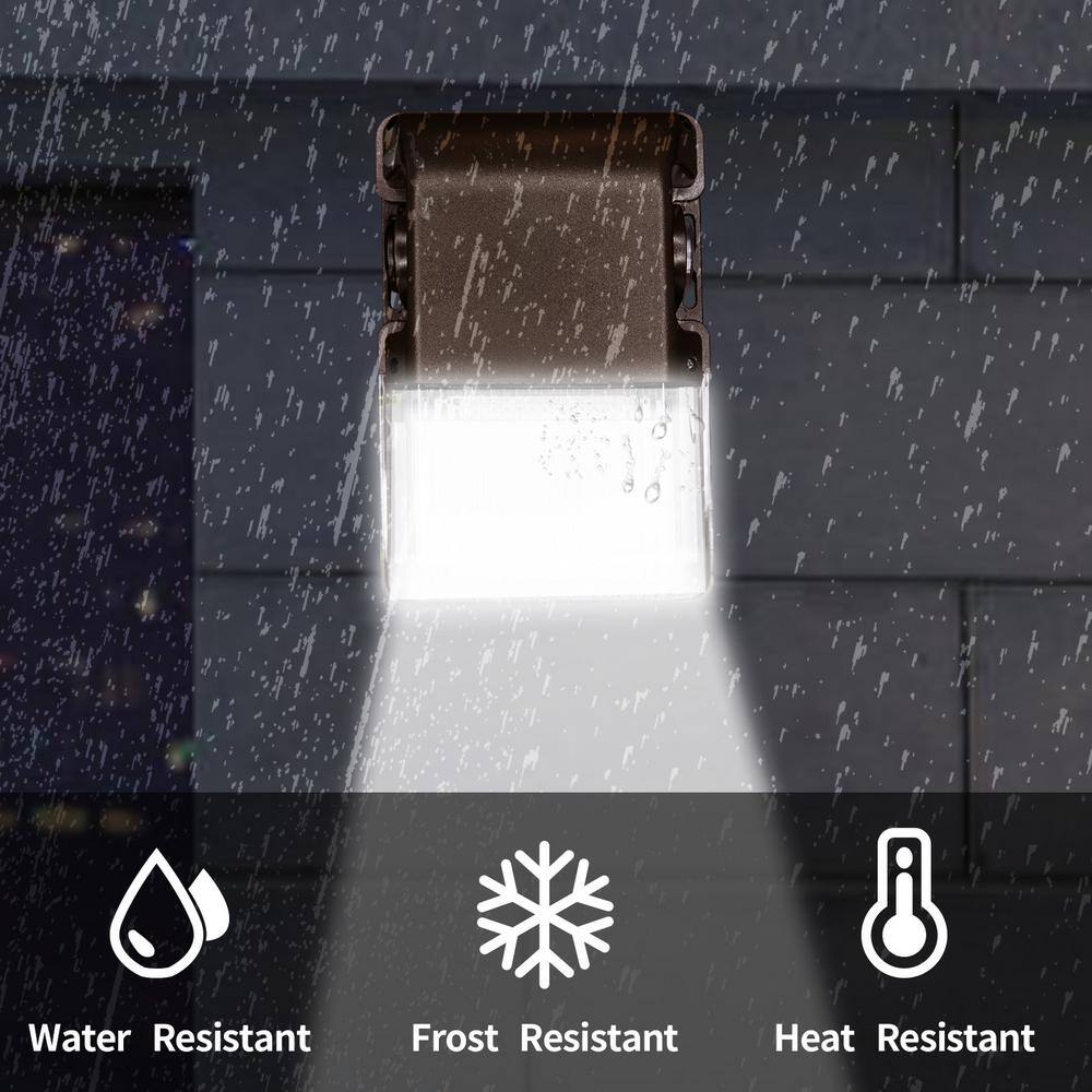 Pinegreen Lighting 200- Watt Equivalent Integrated LED Mini Wall Pack Light 3500 Lumen 5000K Dusk to Dawn Outdoor Security Light CL-MWP3500L3CCT