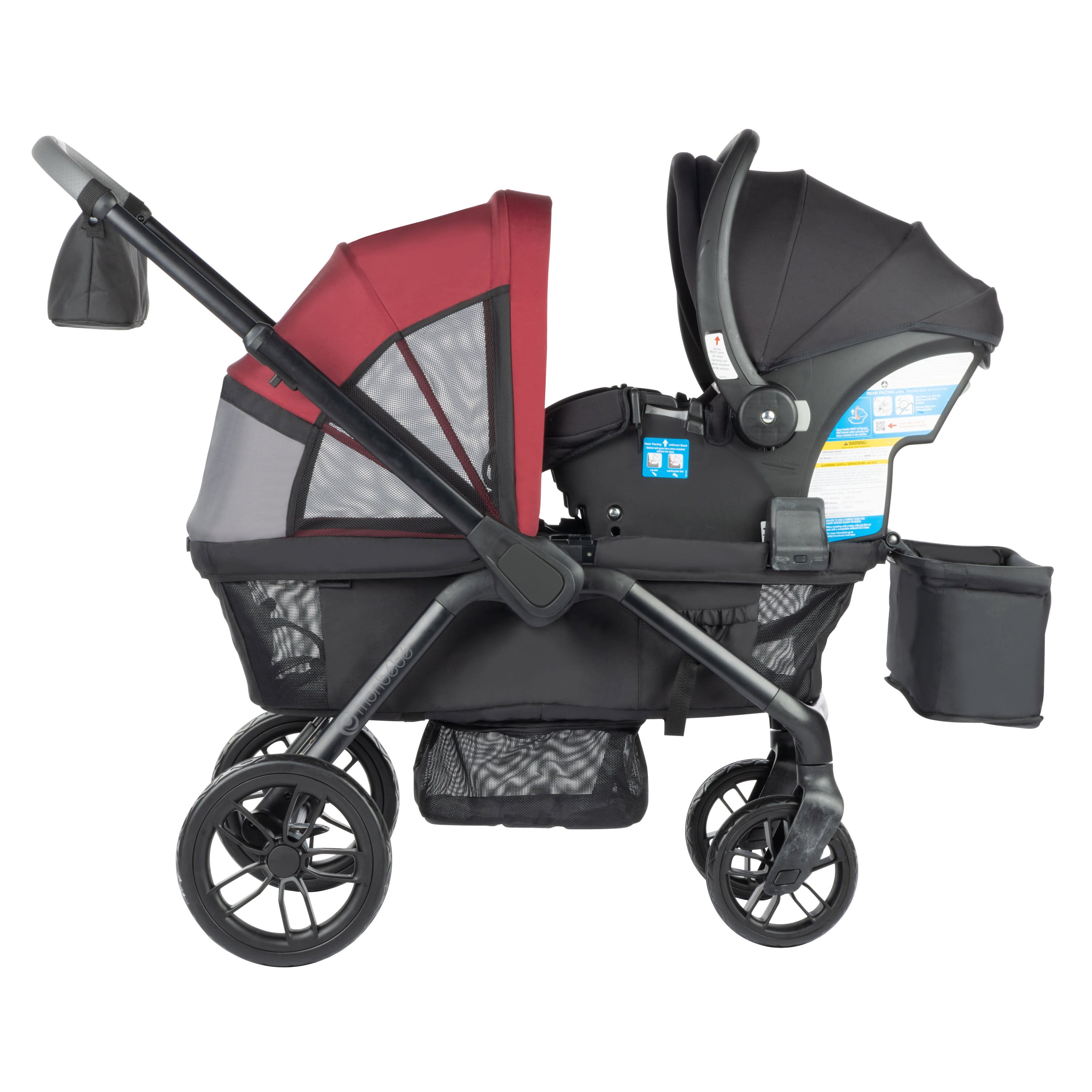 Monbébé Everyday Outings Wagon Stroller, Cardinal Red