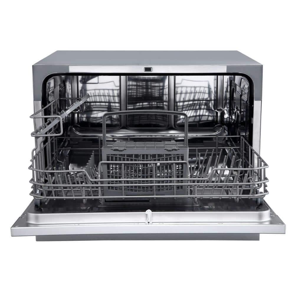 EdgeStar 22 in Wide 6Place Setting Energy Star Rated Countertop Dishwasher  Black