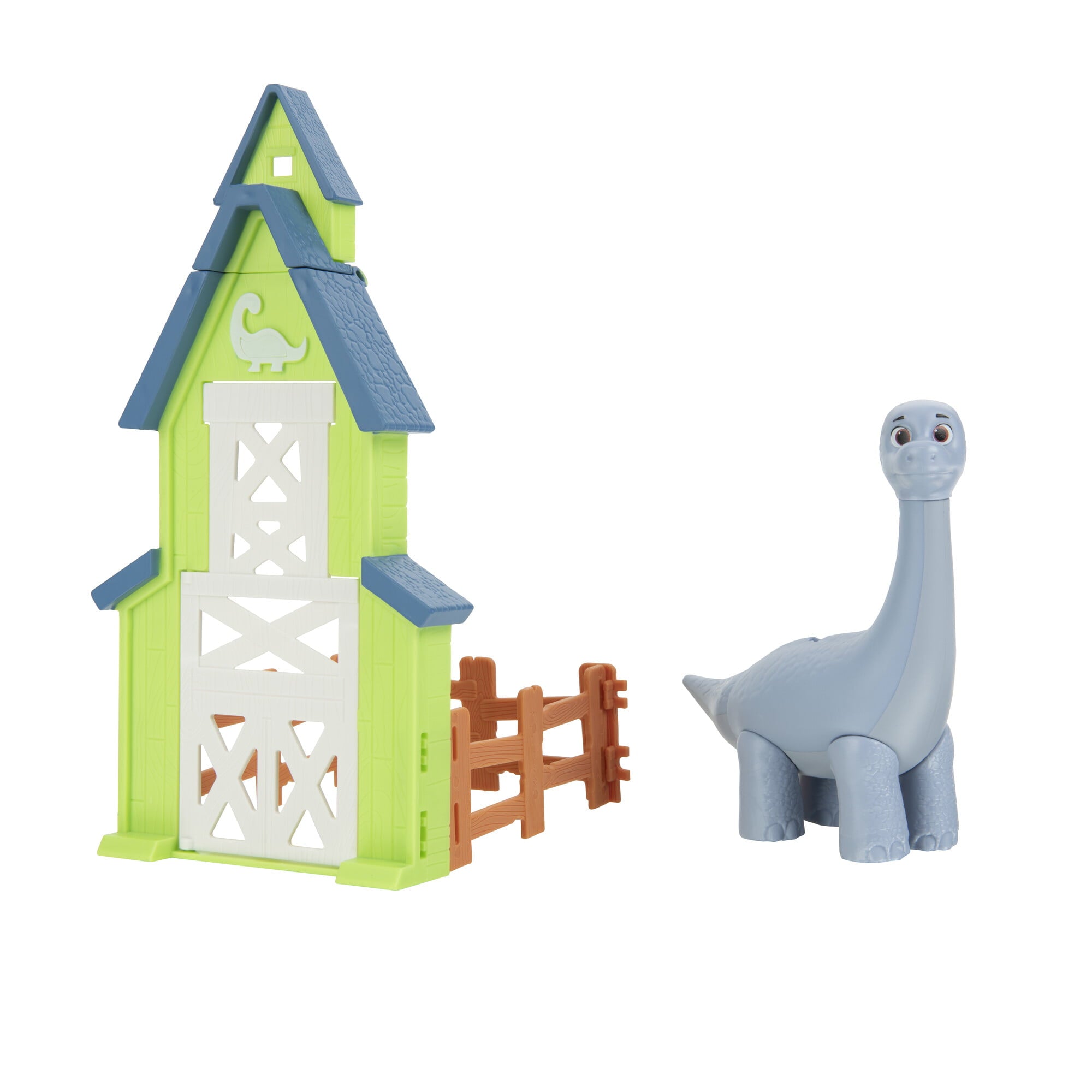 Dino Ranch Action Pack Featuring Brontosaurus - 4 Fence Pieces to Connect- Four Styles to Collect - Toys for Kids Featuring Your Favorite Pre-Westoric Ranchers