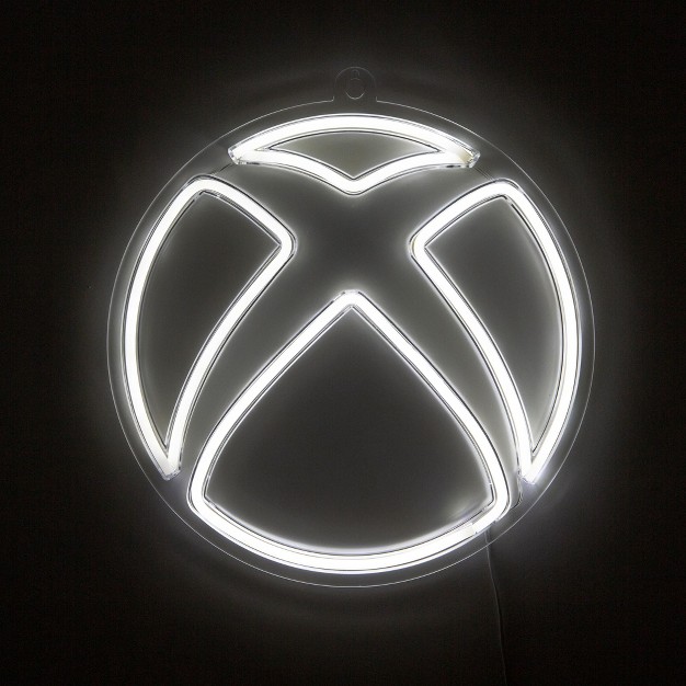 Ukonic Xbox Logo Led White Neon Wall Light Sign 10 Inches Tall