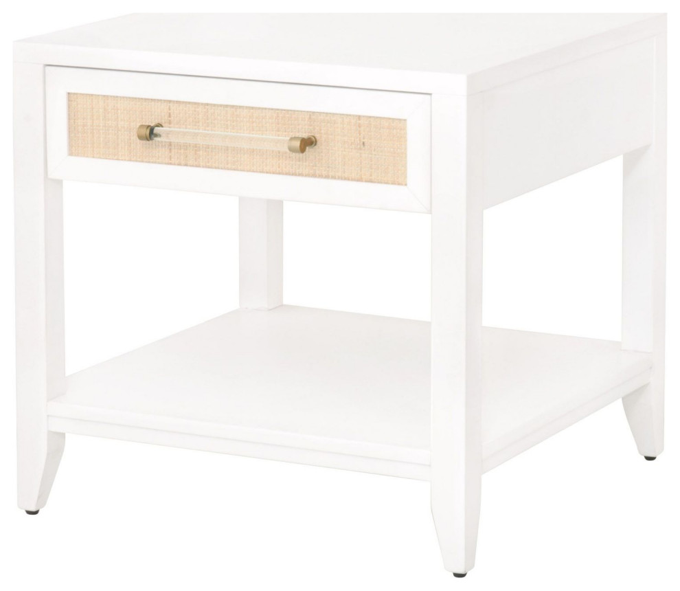 Essentials For Living Traditions Holland End Table Matte White   Tropical   Side Tables And End Tables   by Unlimited Furniture Group  Houzz