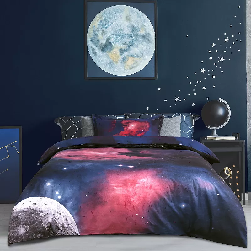 Sky Cosmos Night Pattern 3D Printed Bedding Duvet Cover Single 2 Pcs