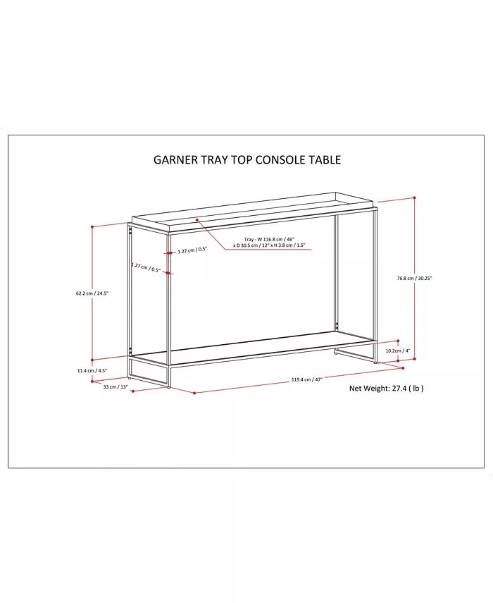 Simpli Home Garner Console Table