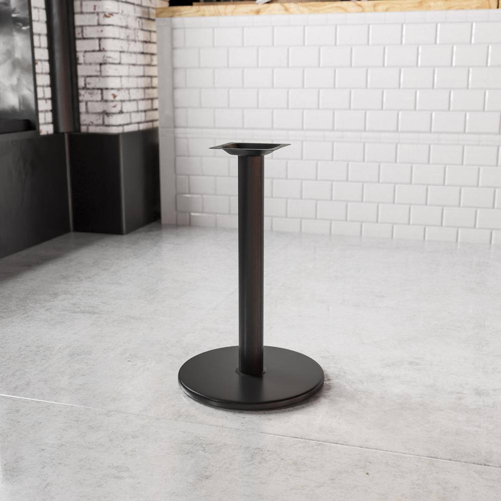 Carnegy Avenue Black Metal Pedestal Dining Table - Base Only - Seats 2 CGA-XU-3410-BL-HD