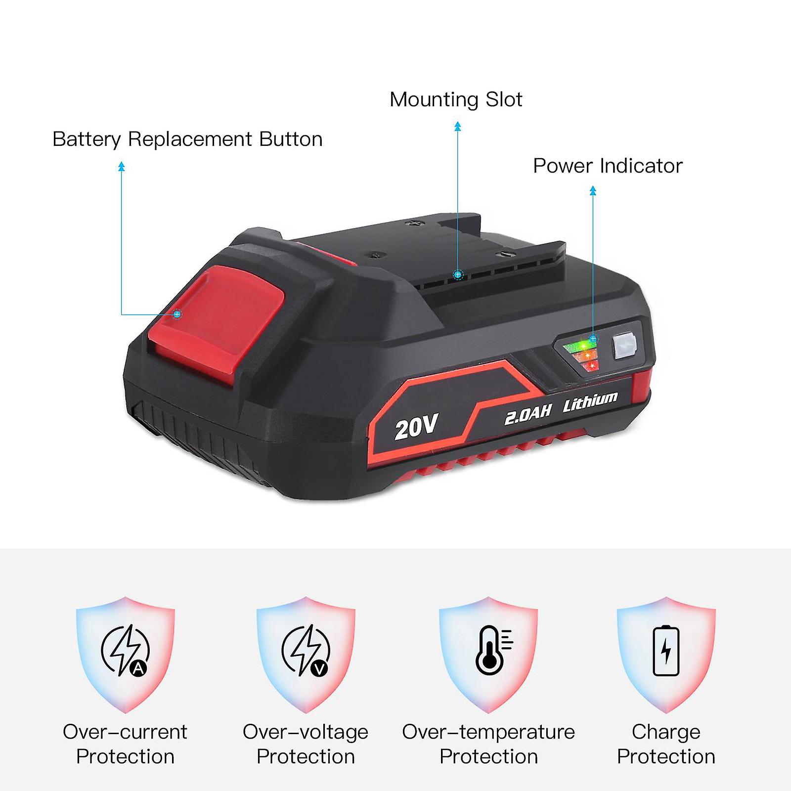 Meterk 20v 2.0ah 36wh Li-ion Battery No.276776