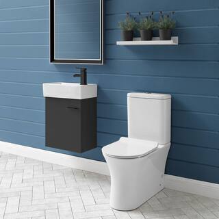 Swiss Madison Calice 2-piece 0.81.28 GPF Dual Flush Elongated Toilet in White Seat Included SM-2T120