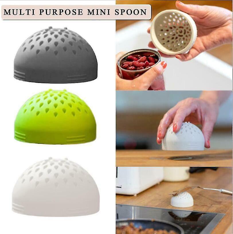 Space Saving Mini Can Colander And Strainer Silicone - Small Nesting Colander And Strainers Kitchen Gadget - Cooking Gadgets(3pcs， White+grey+green)