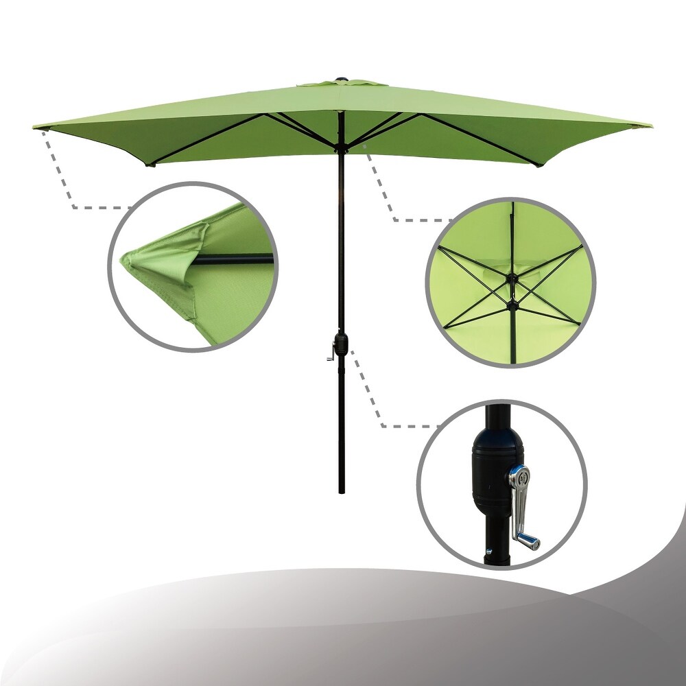 Maypex 10 X 6.5 Feet Rectangular Market Umbrella