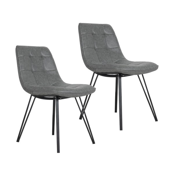 Porthos Home Rai Armless Dining Chairs Set Of 2， PU Leather Upholstery