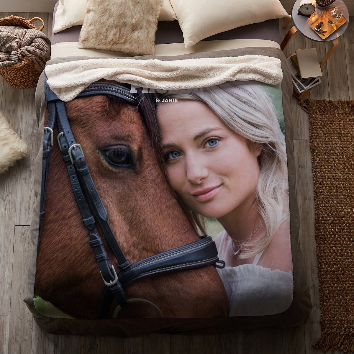 Frisco Portrait Sherpa Fleece Personalized Blanket